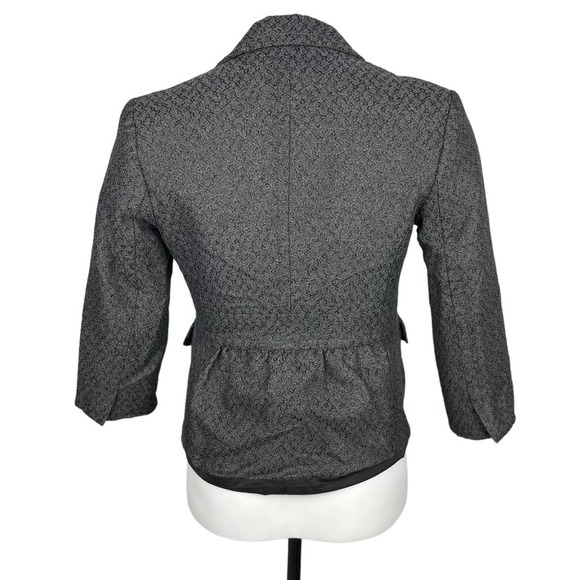 CLUB MONACO Wool Blend Blazer Sz 2 Textured Gray - Picture 4 of 8